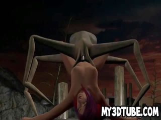 3d kartun deity mendapat fucked oleh yang mahluk asing spider