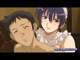 Japonez servitoare hentai virgin sugand membru și poking de la beh