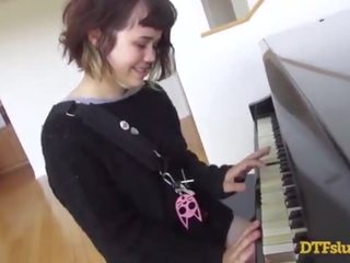 YHIVI vids OFF PIANO SKILLS FOLLOWED BY ROUGH adult clip AND CUM OVER HER FACE! - Featuring: Yhivi / James Deen