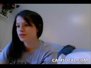 Young Brunette Masturbating Live