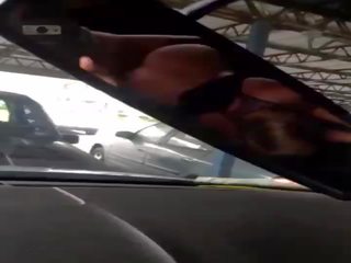 My inviting blonde wife getting fucked by stranger in the car